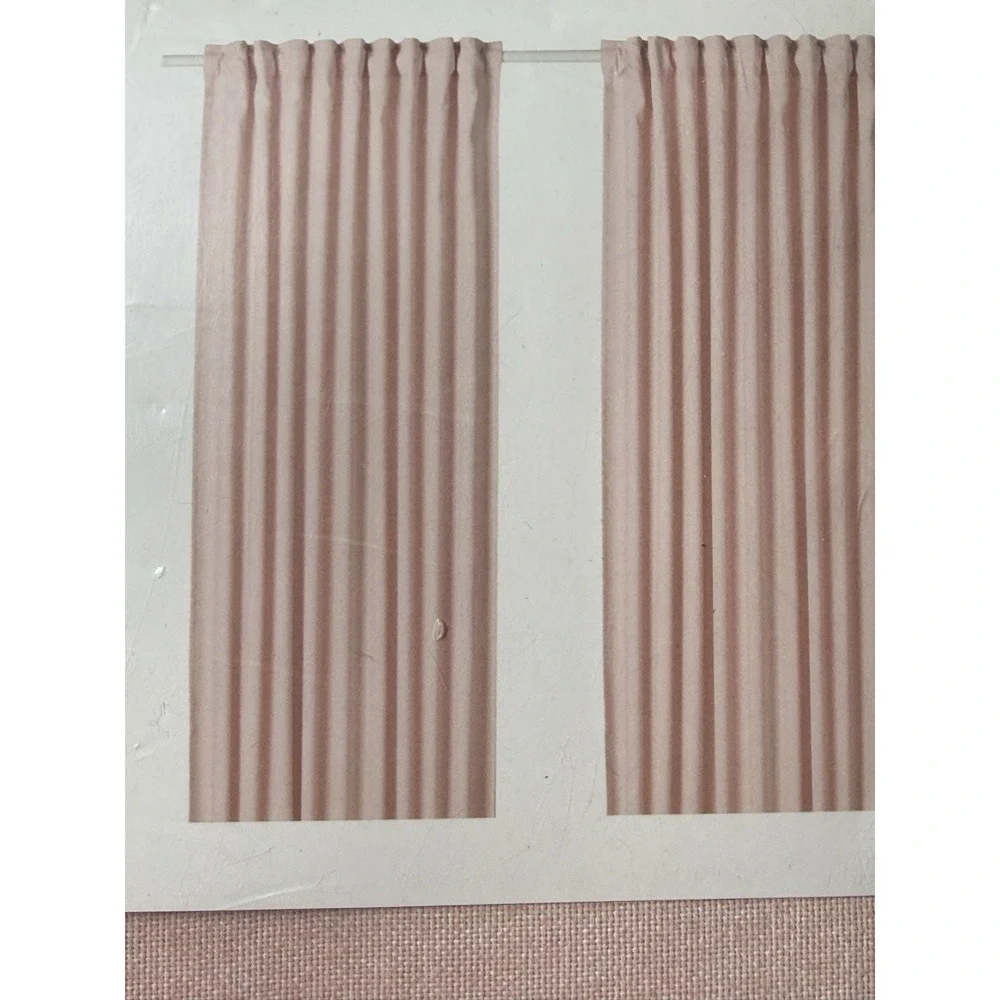 Ikea HANNALENA Curtains PINK Room Darkening 57x98 ½ 